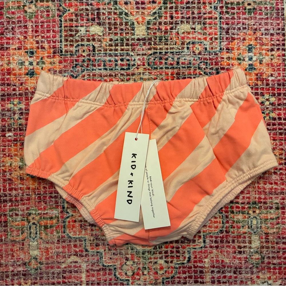 Kid + Kind Striped Baby Bloomer Shorts